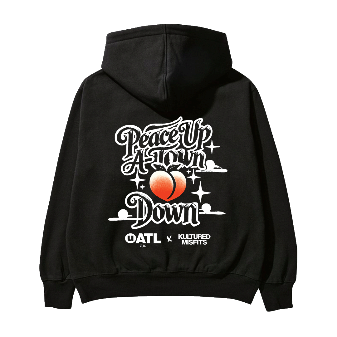 Limited Edition UATL x Kultured Mistfits Peace Up A-Town Down Hoodie